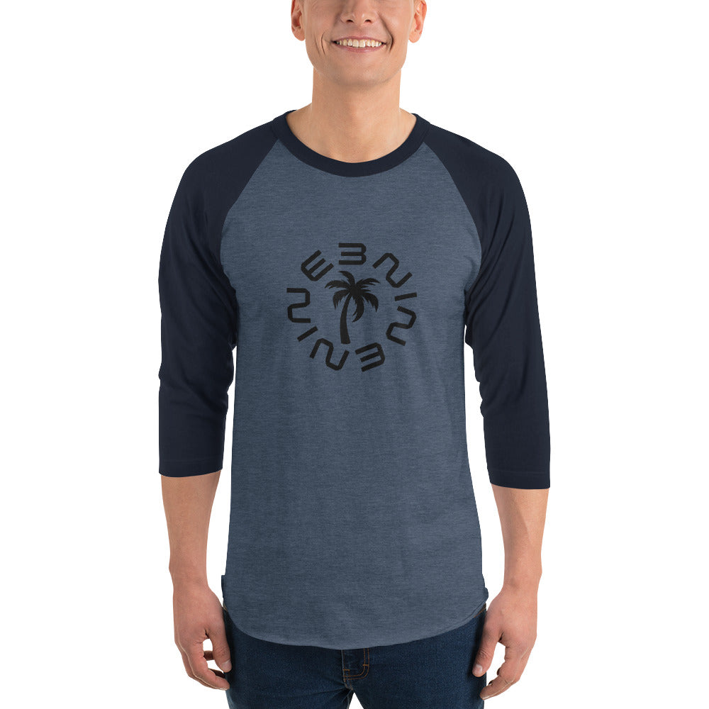 Custom Nine3Nine 3/4 sleeve raglan shirt - Available in 10 colors and 6 sizes